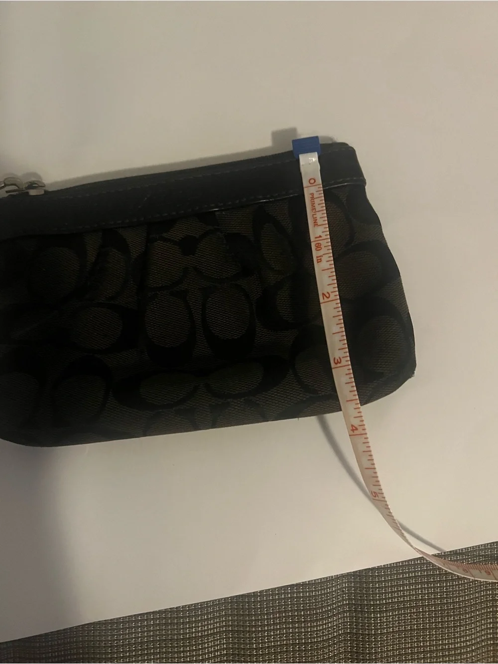 Coach Black Signature Jacquard Wristlet Pouch